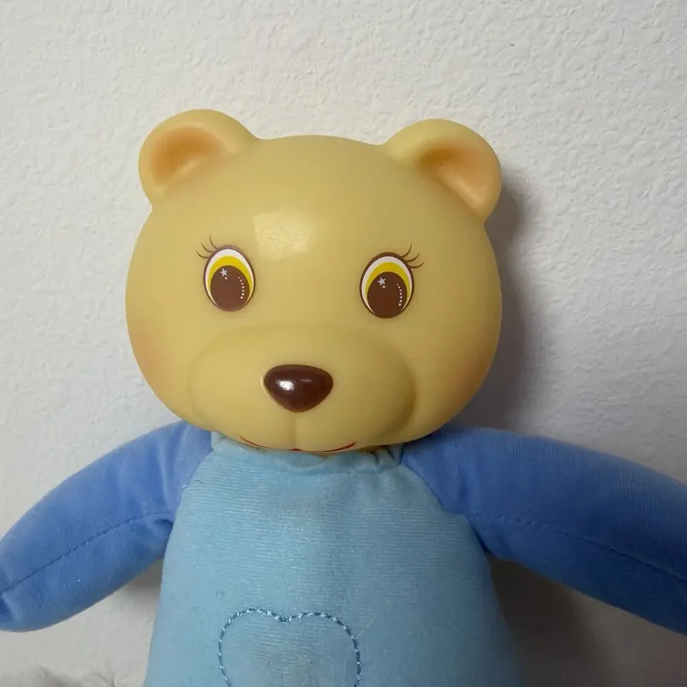KS Toys Night Night Pal Glow Bear Light Up Plush Blue Stuffed Animal Vintage